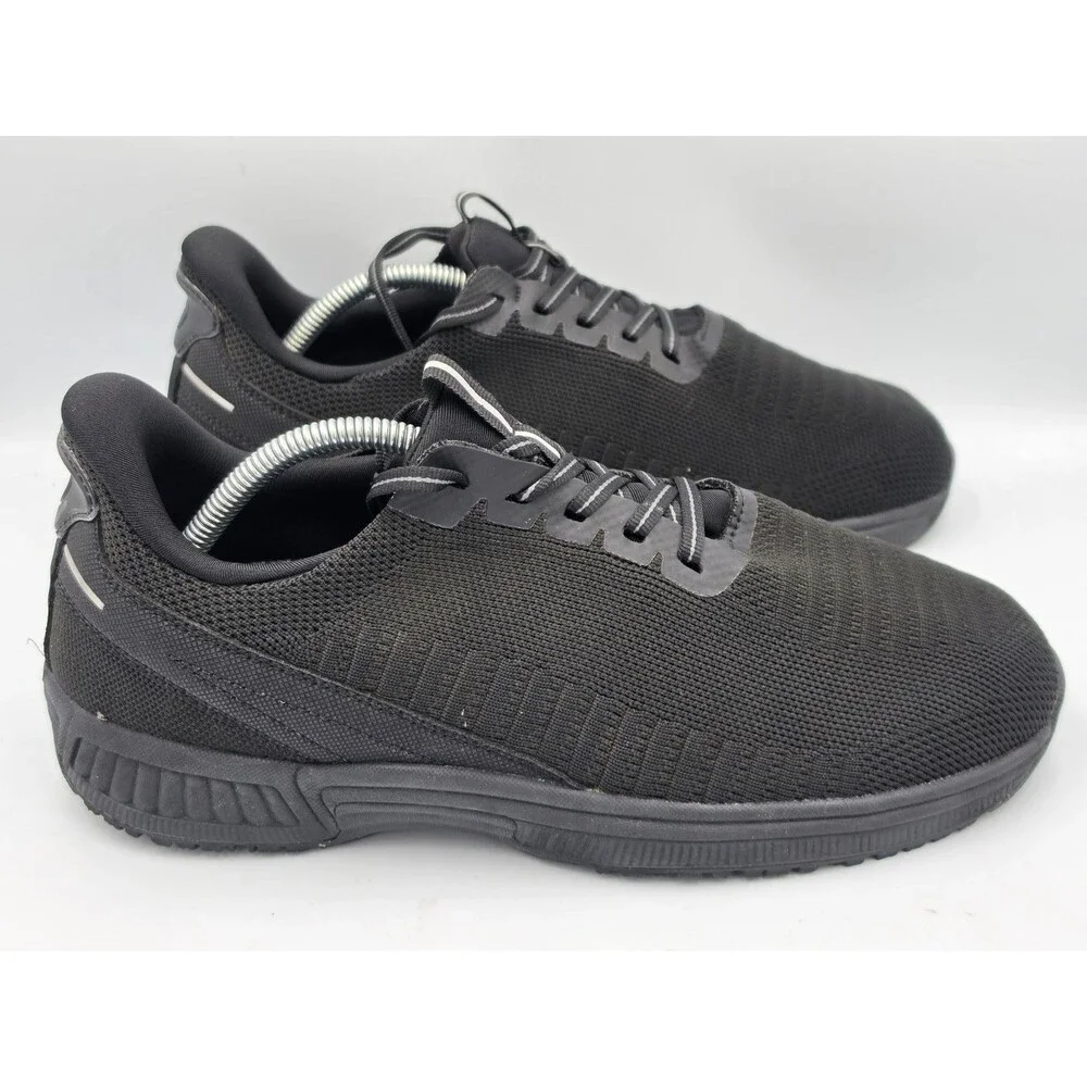 Orthofeet Yari Men’s Walking Shoes Black Grey Size 9 EE Wide Diabetic Comfort